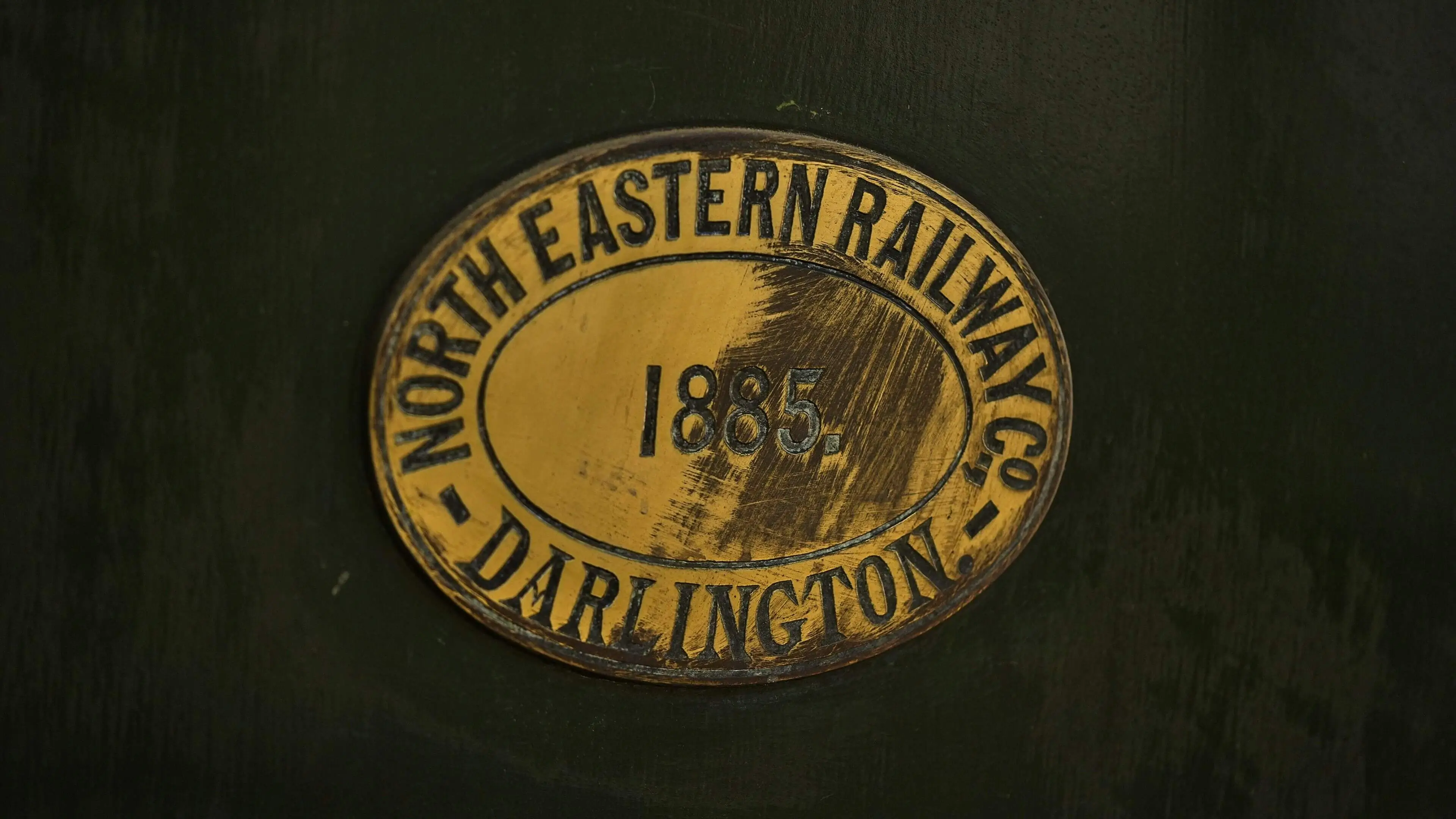 North Eastern Railway badge on a locomotive